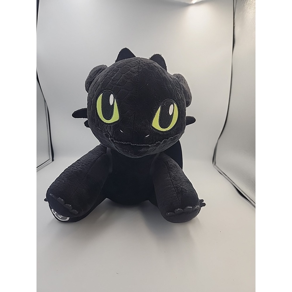 Build A Bear Toothless How To Train Your Dragon Black Plush Toy 14" Wings‎ Tags